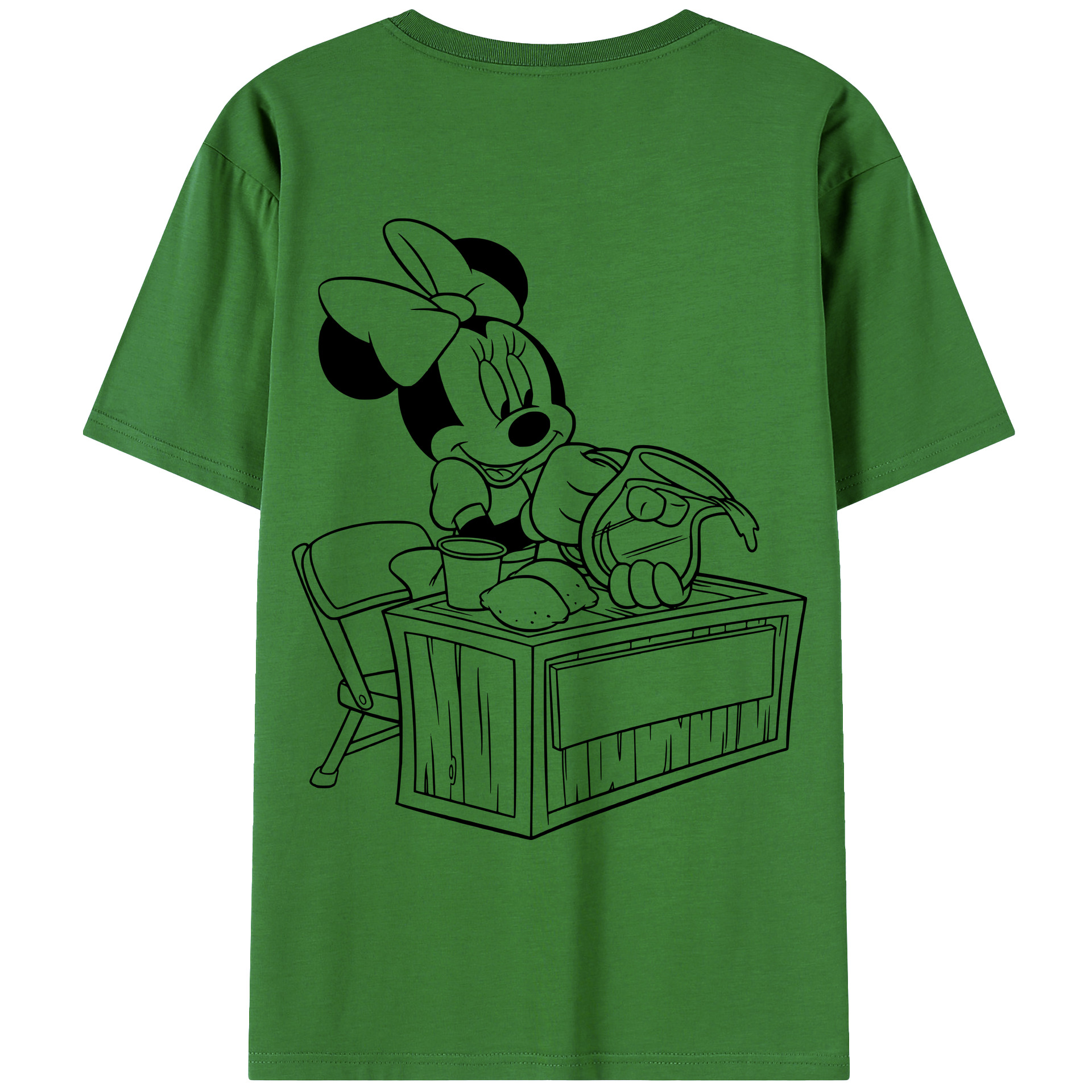 （画像用） ミッキーマウス Mickey Mouse レディース半袖Tシャツ(バックプリント)